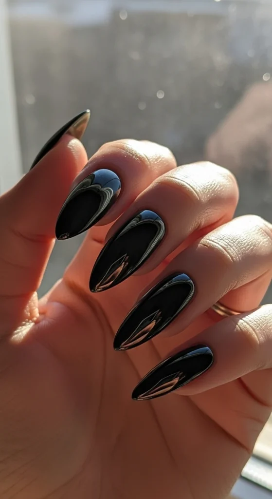 Black Chrome Nails