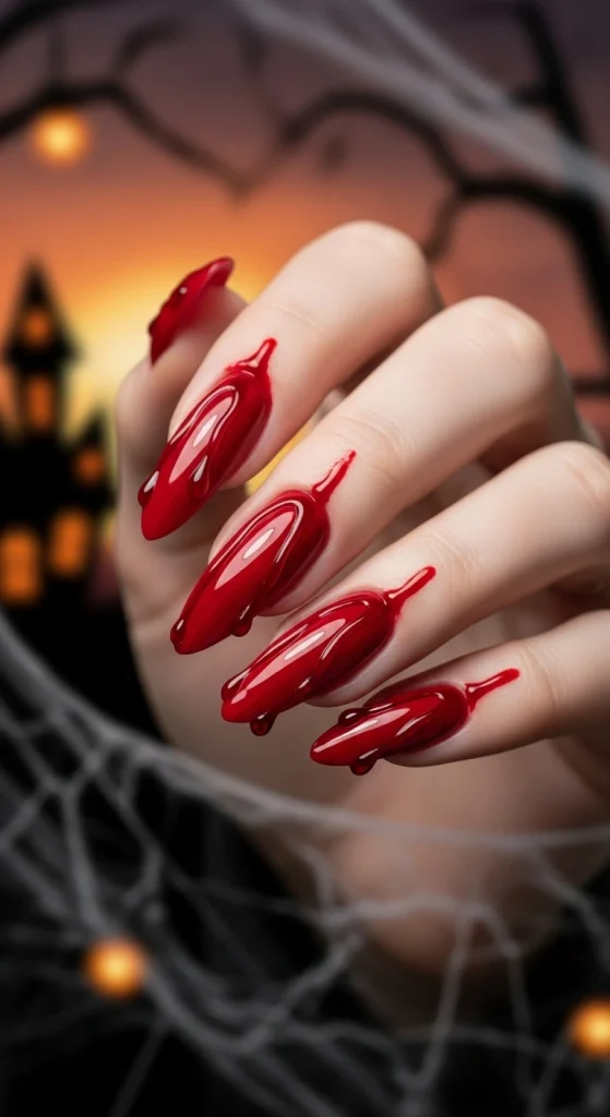 Bloody Drip Nails