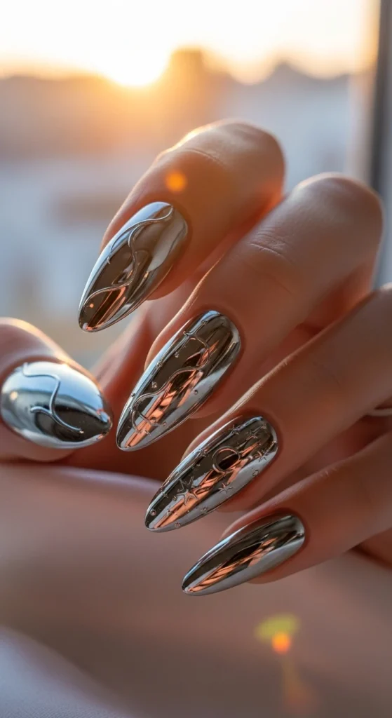 Chrome Nail Art Designs