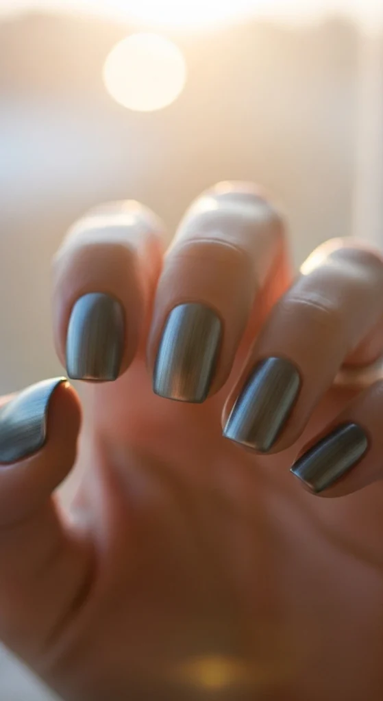 Matte Chrome Nails