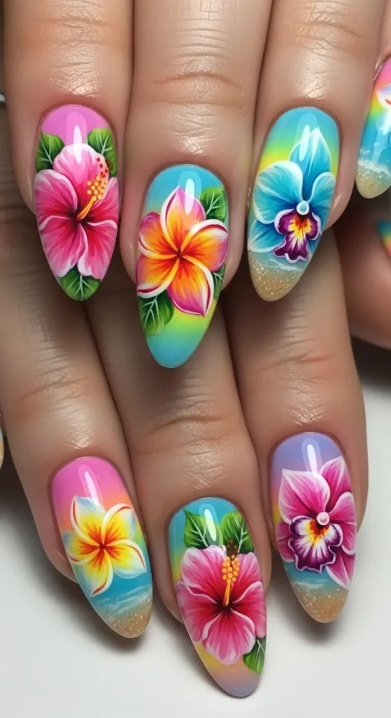 Tropical Fruit Nails