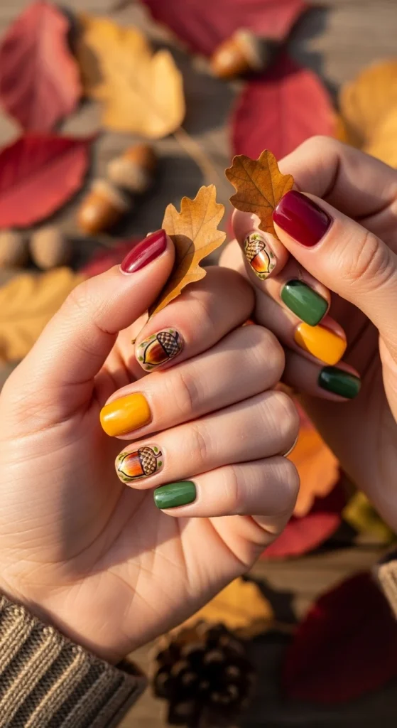 Acorn Accent Nails