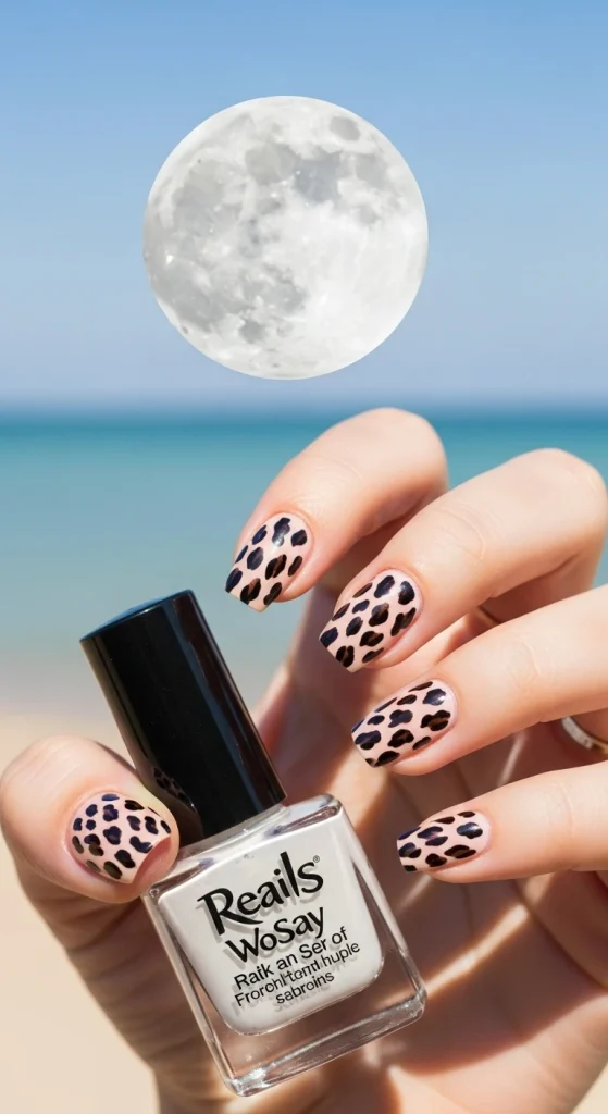 Animal Print Gel Nails