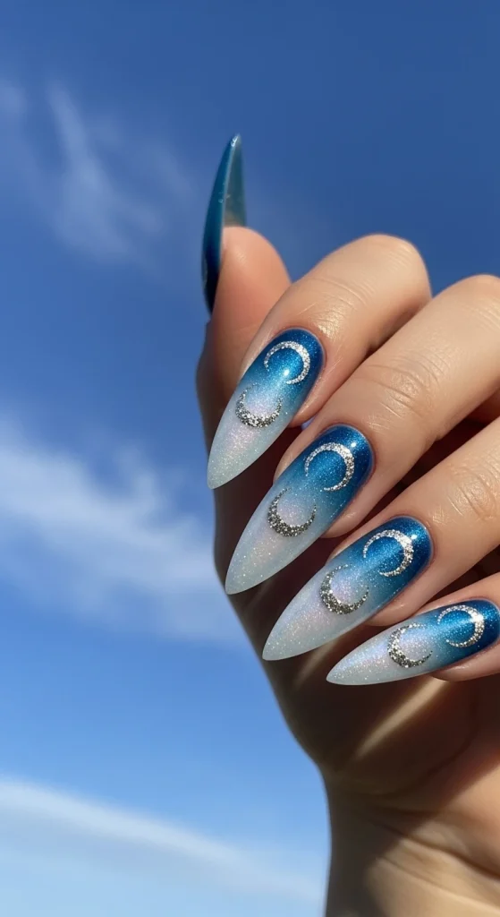 Arctic Crescent Nails