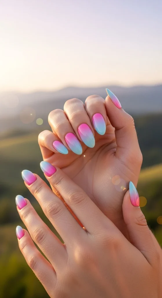 Bubblegum Fade Nails