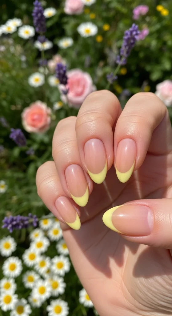 Butter Yellow French Tips