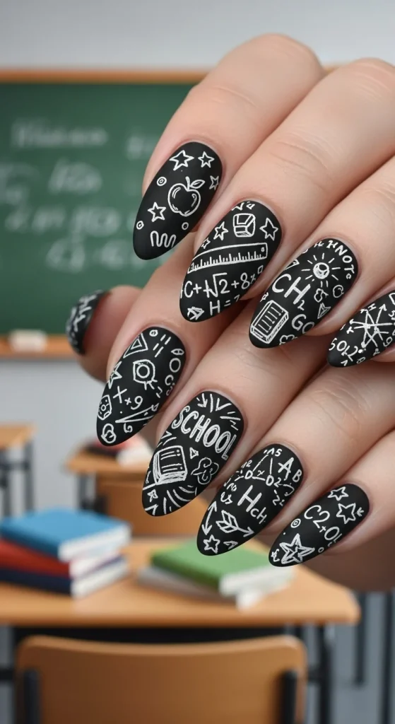 Chalkboard-Inspired Nails