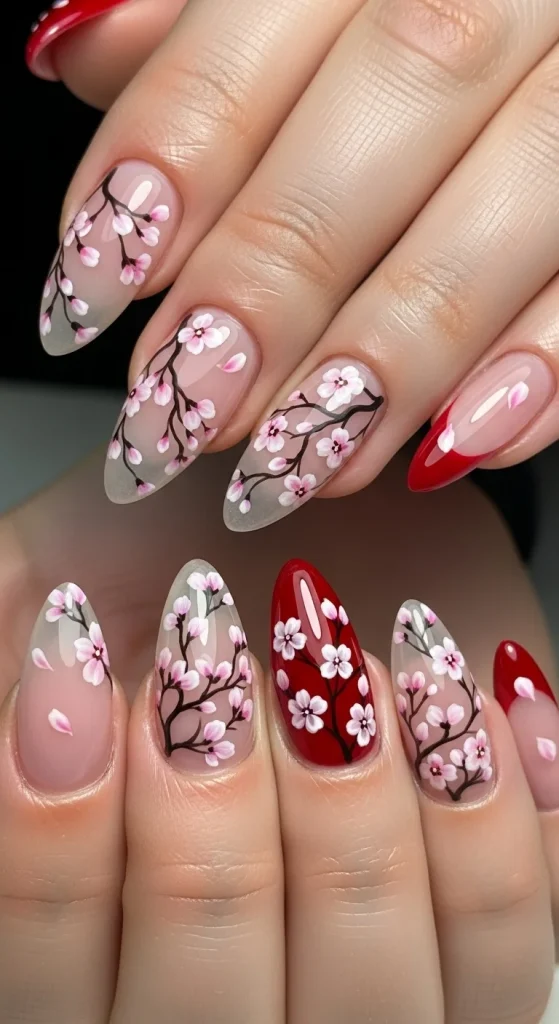 Cherry Bloom Nails