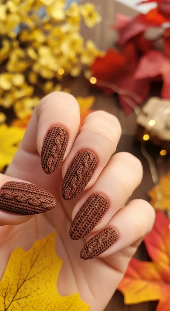 Chocolate Brown Knitted Design