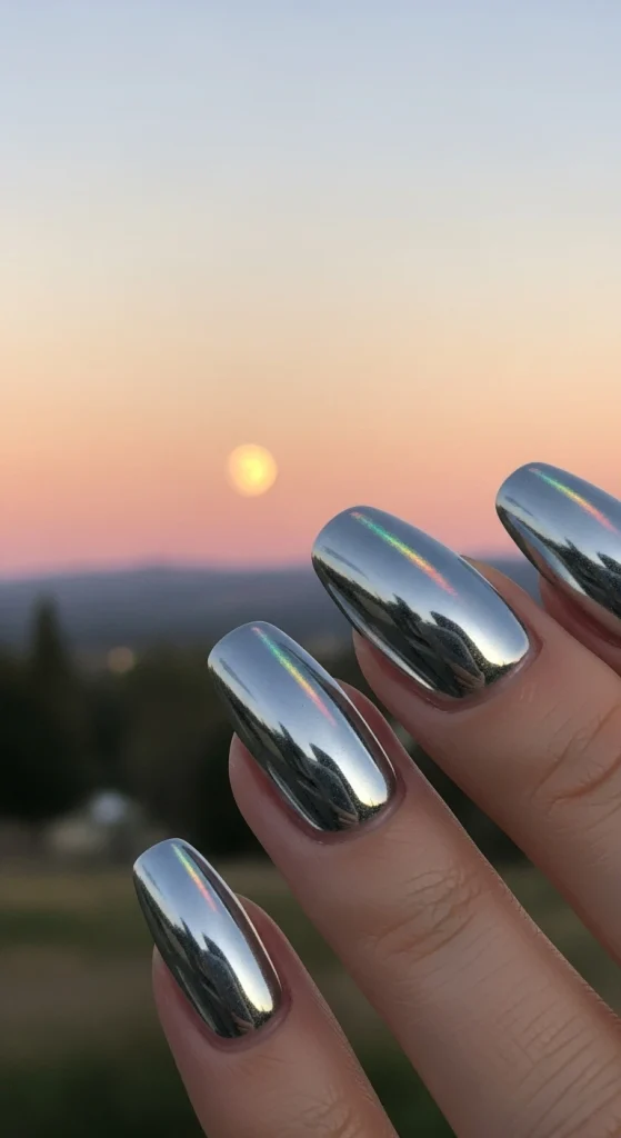 Chrome Gel Nails