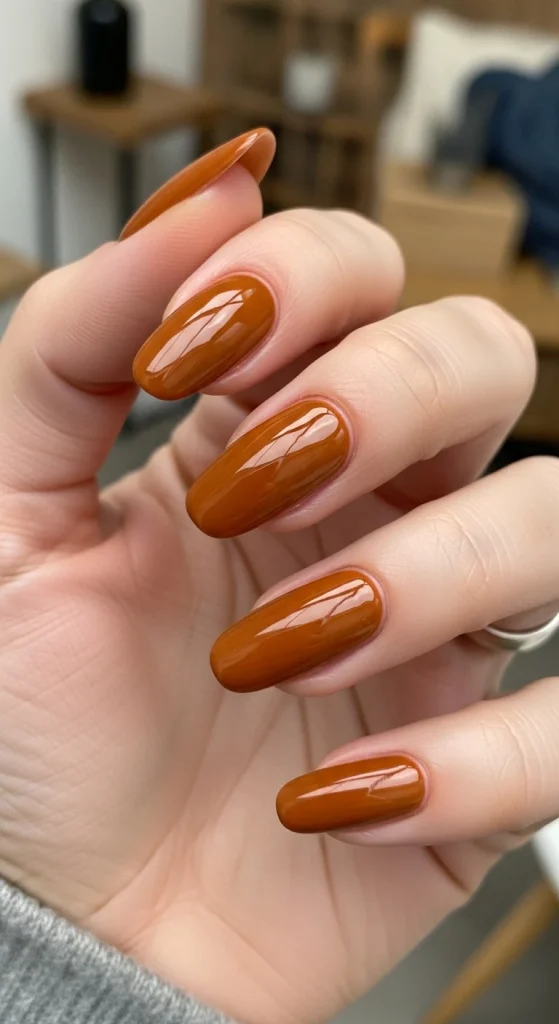 Cinnamon Brown Nails