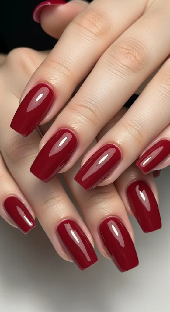 Cranberry Red Nails