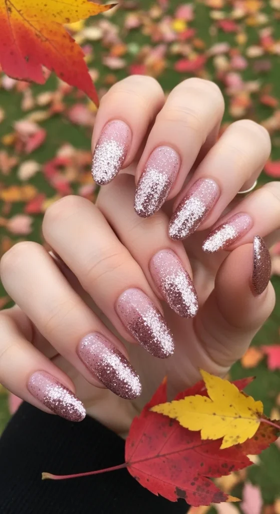 Dusty Rose Glitter Layers