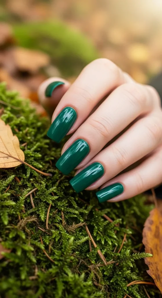 Forest Green Nails