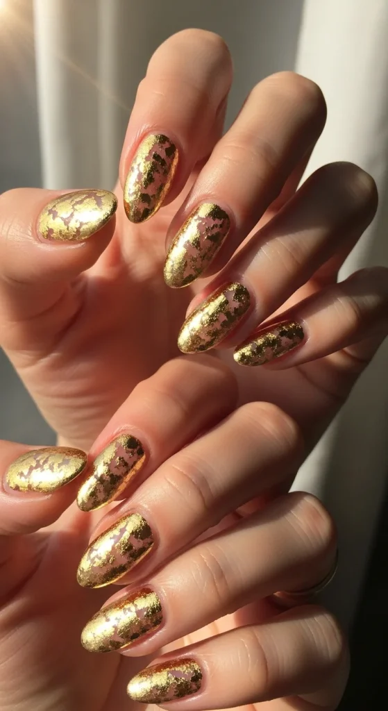 Gold Foil Nails