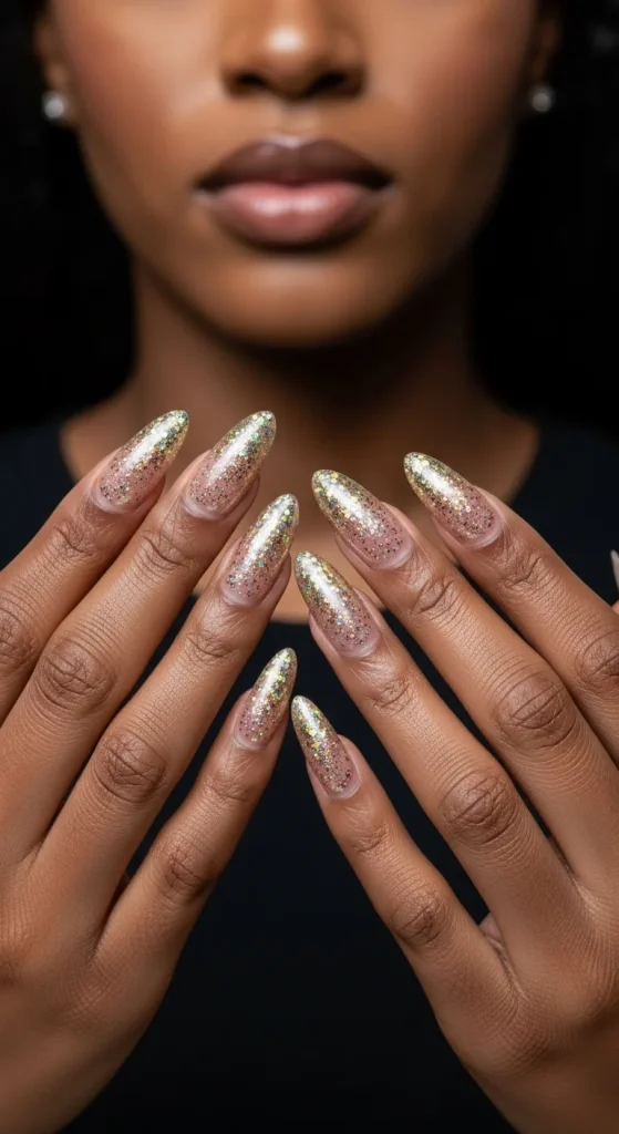 Gold Glitter Highlights
