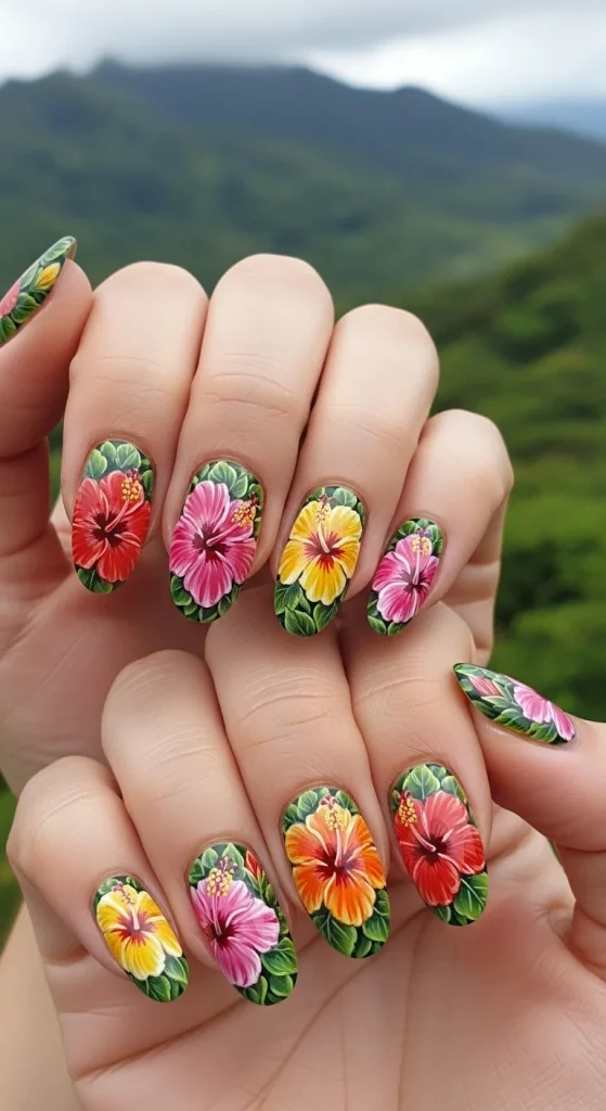 Mixed Tropical Hibiscus Art