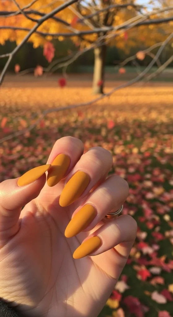 Mustard Yellow Nails