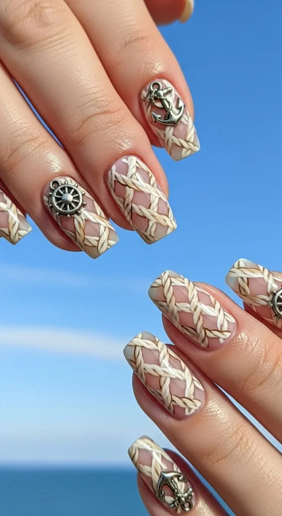 Nautical Weave Nails