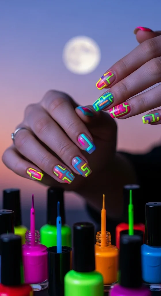 Neon Gel Nail Ideas