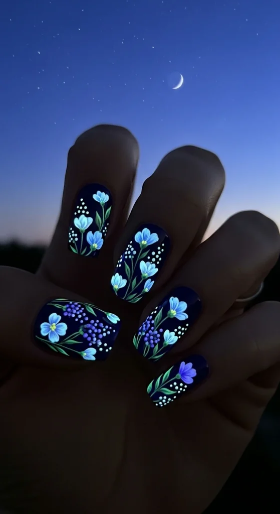 Night Bloom Nails