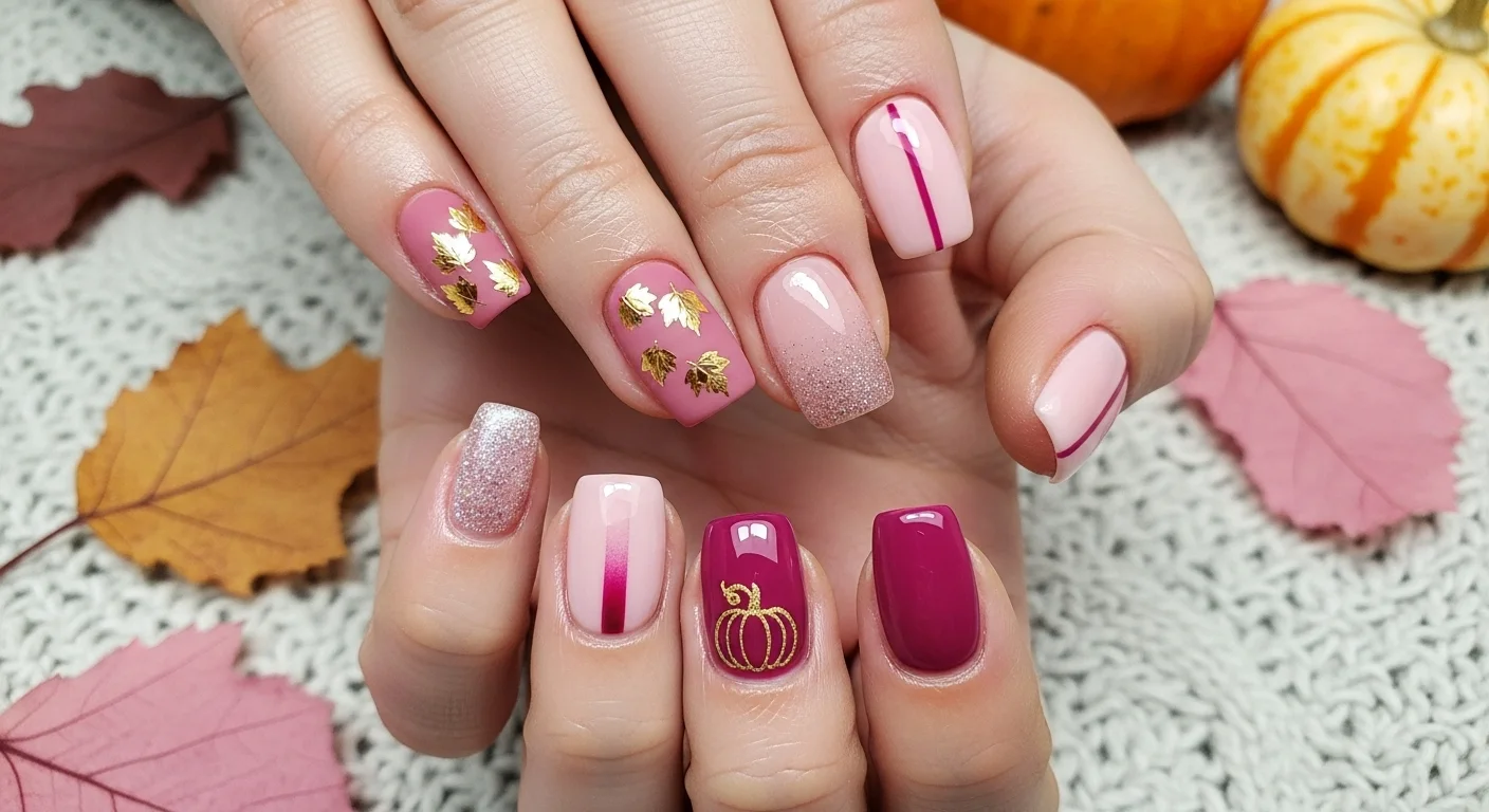 Pink Fall Nail Trends 2025