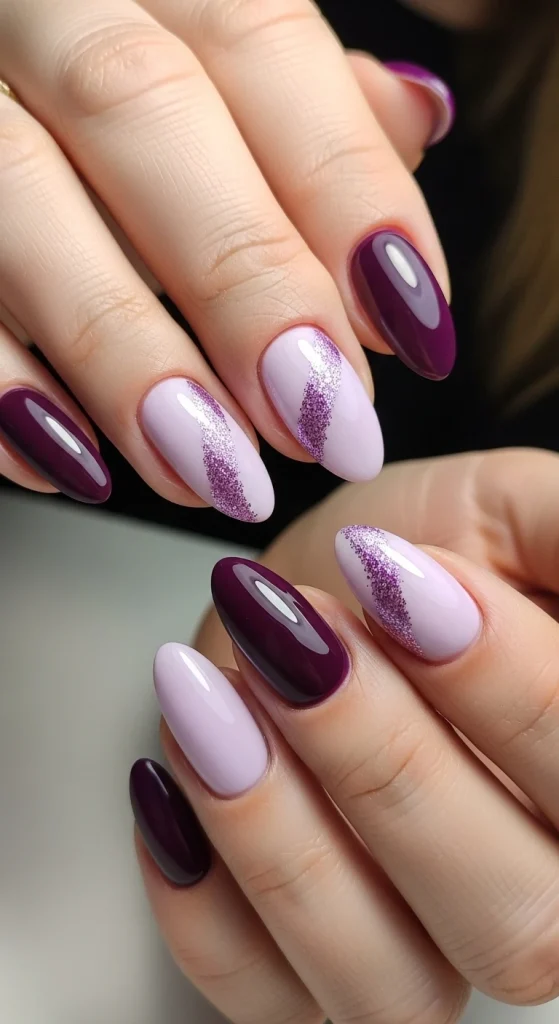 Purple Accent Nails