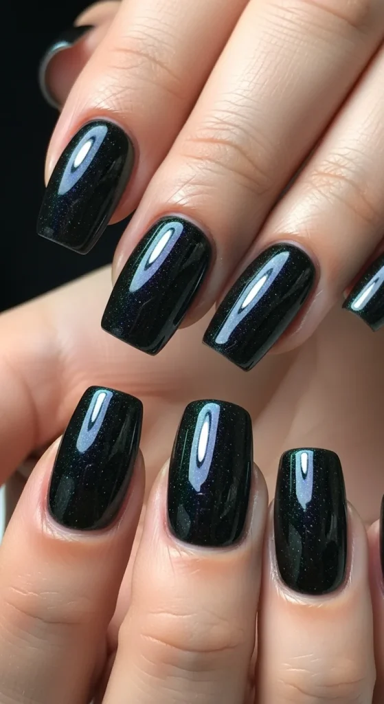 Raven Wing Glossy Nails