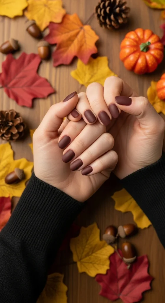 Rustic Brown Nails