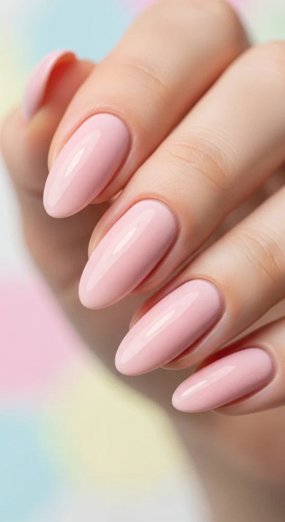 Shell Pink Gloss Nails