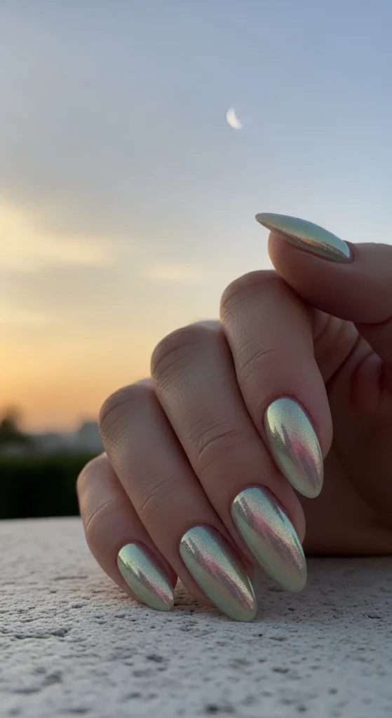 Shimmer Gel Nails