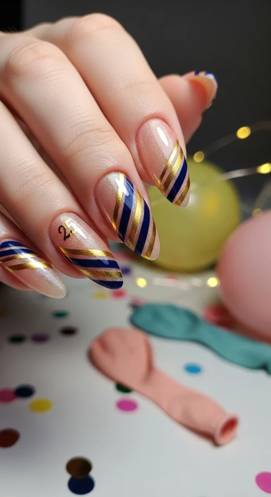 Sleek Stripes Nails