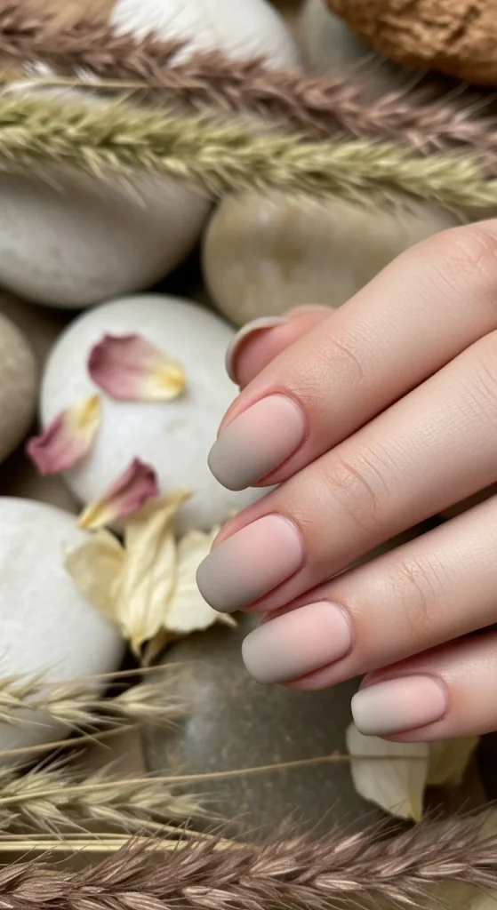 Soft Nude Earthy Nails