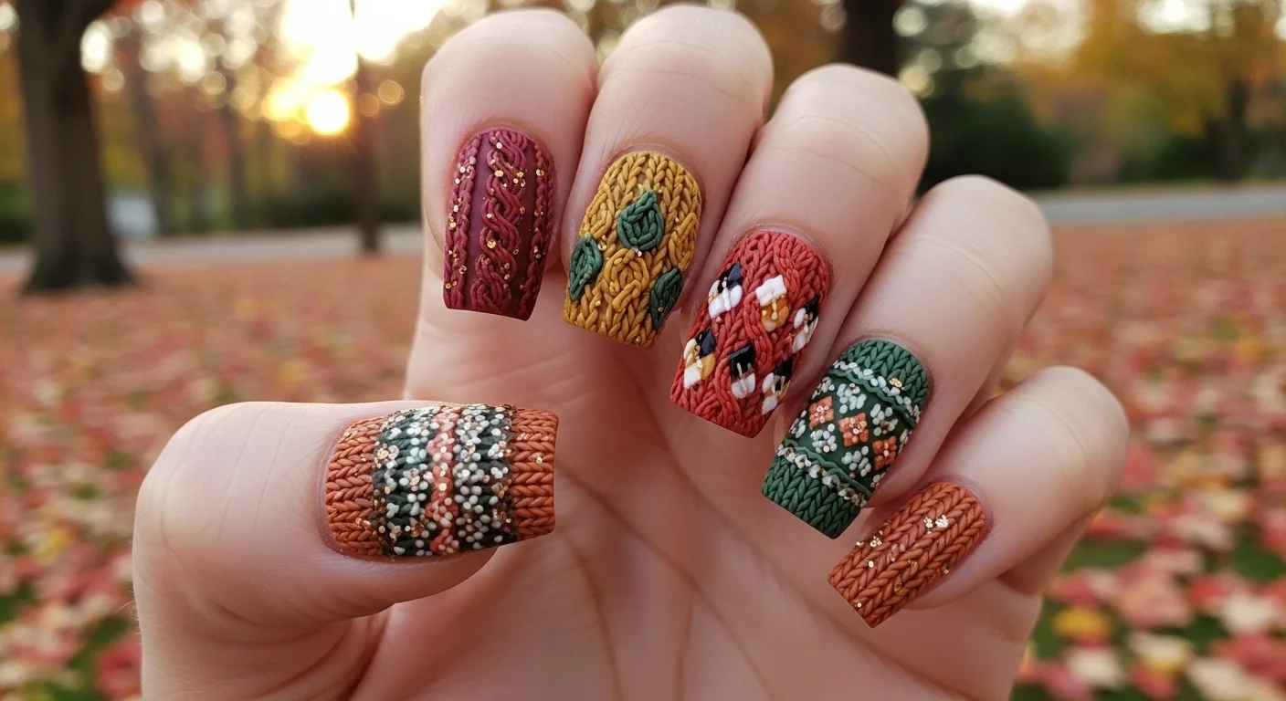 Sweater Nail Designs for Fall 2025