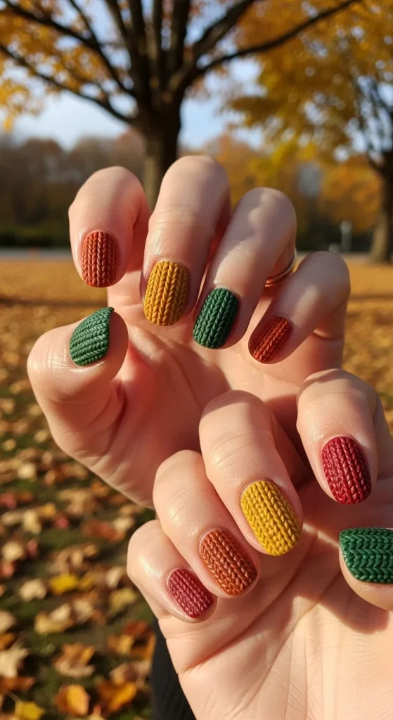 Sweater Texture Nails