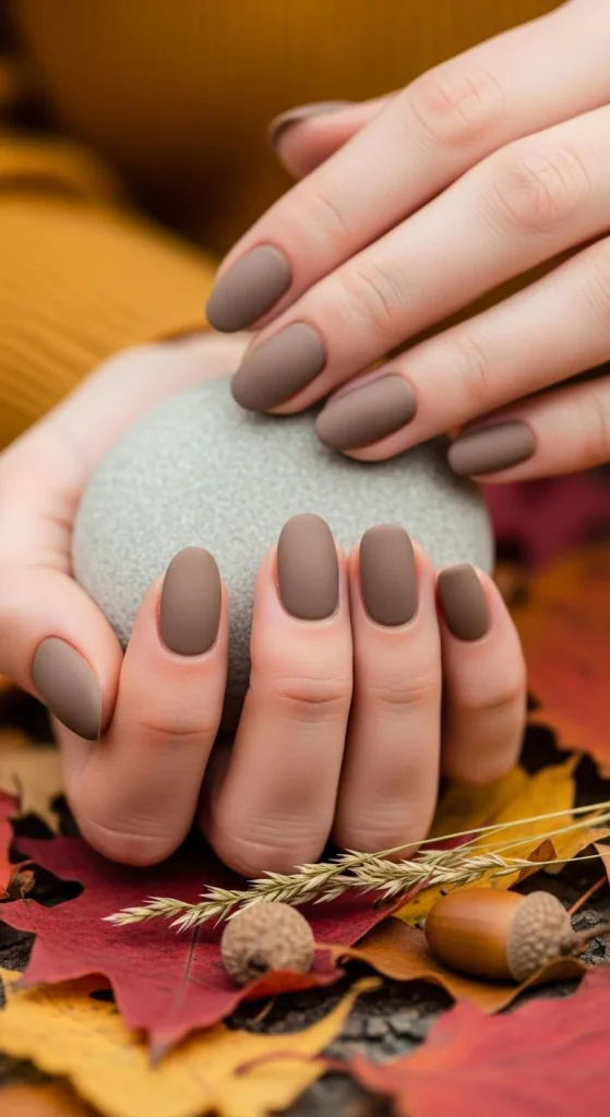 Taupe Neutral Nails