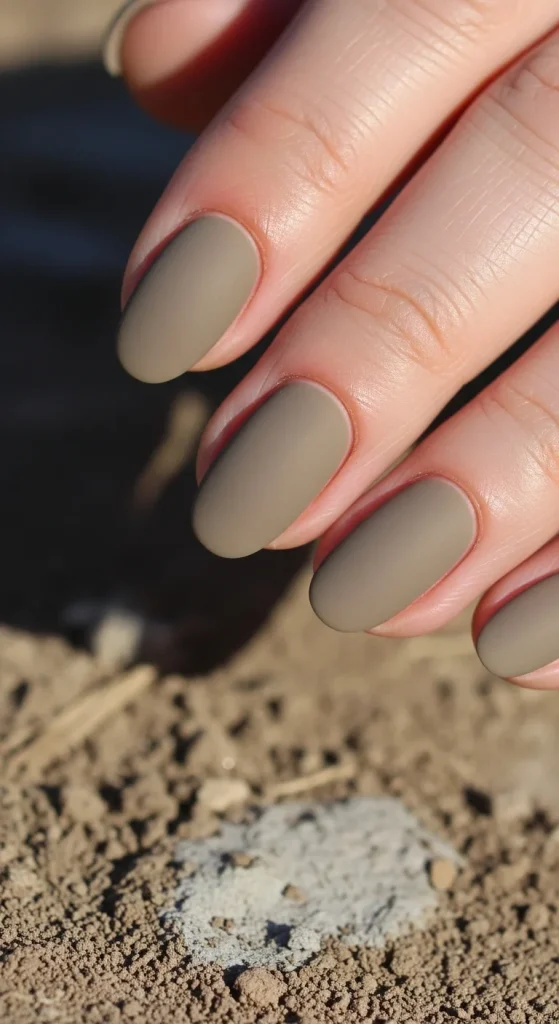 Taupe-Toned Earthy Nails