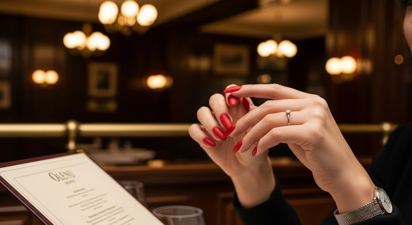 Almond Matte Reds Nails