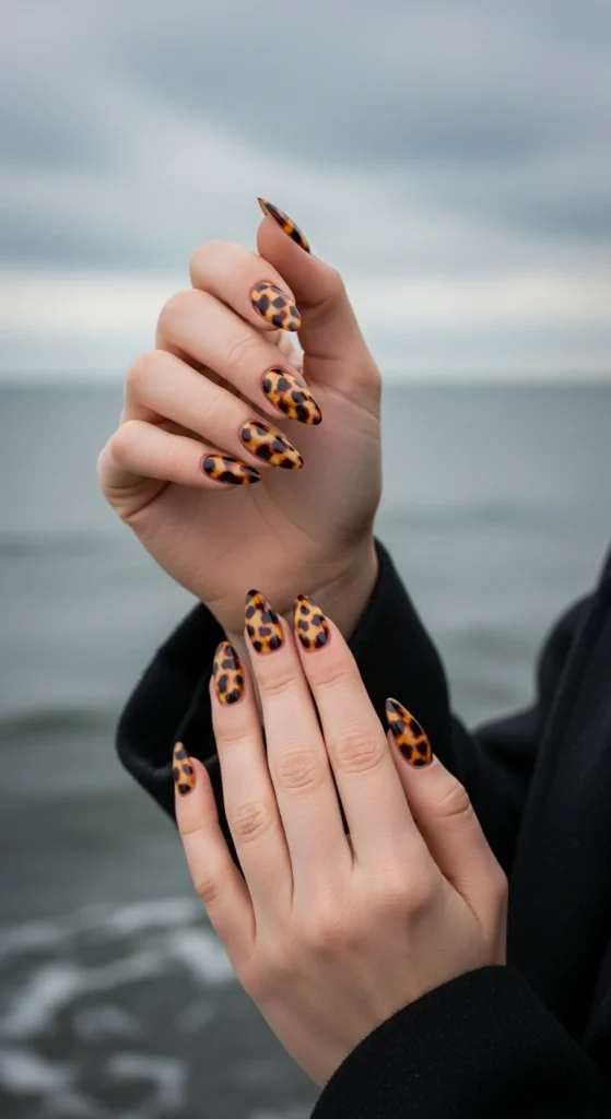 Almond-Shaped Tortoise Nails