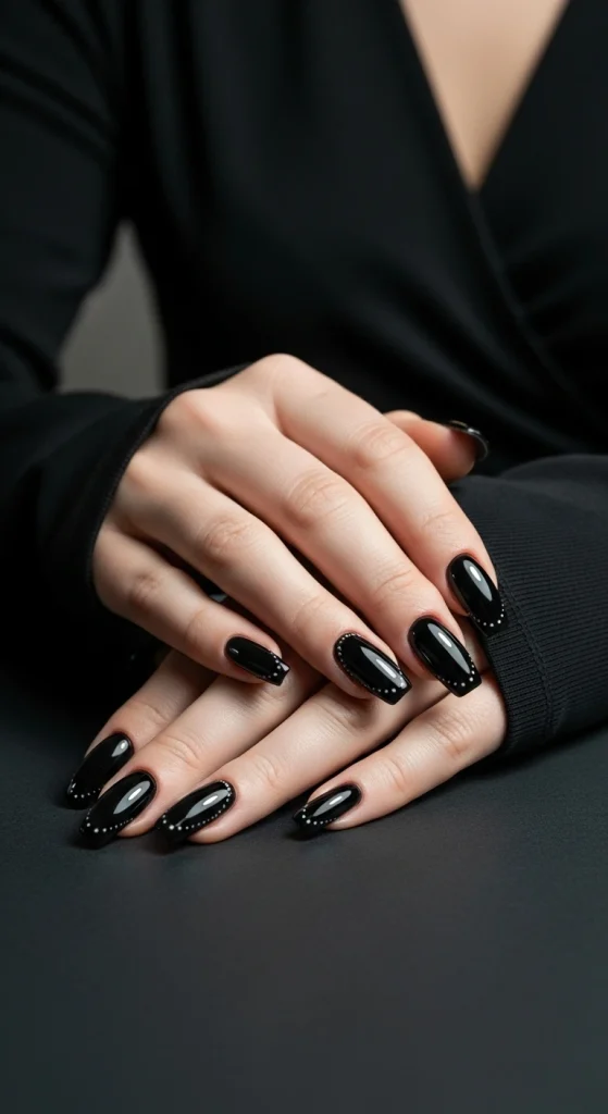 Black Dot French Tips