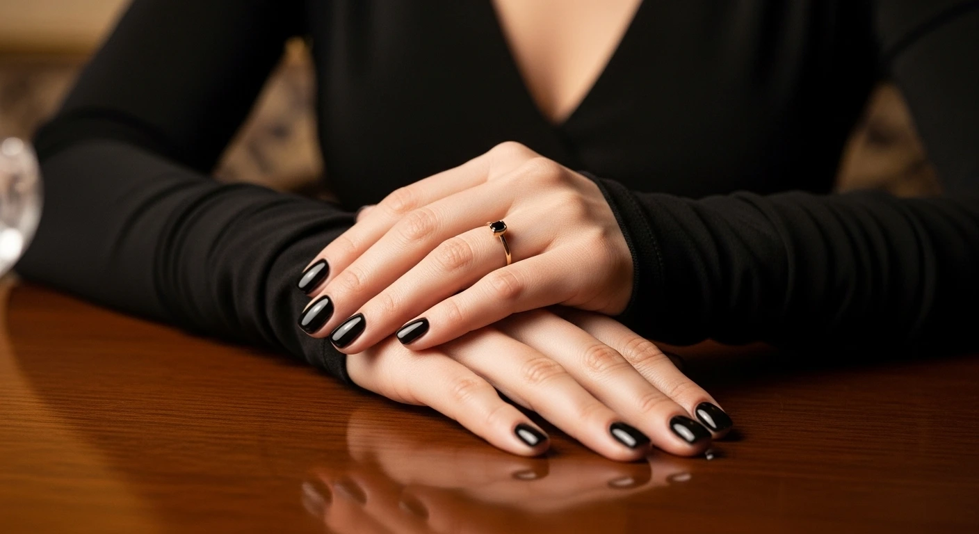 Black Old Money Nails