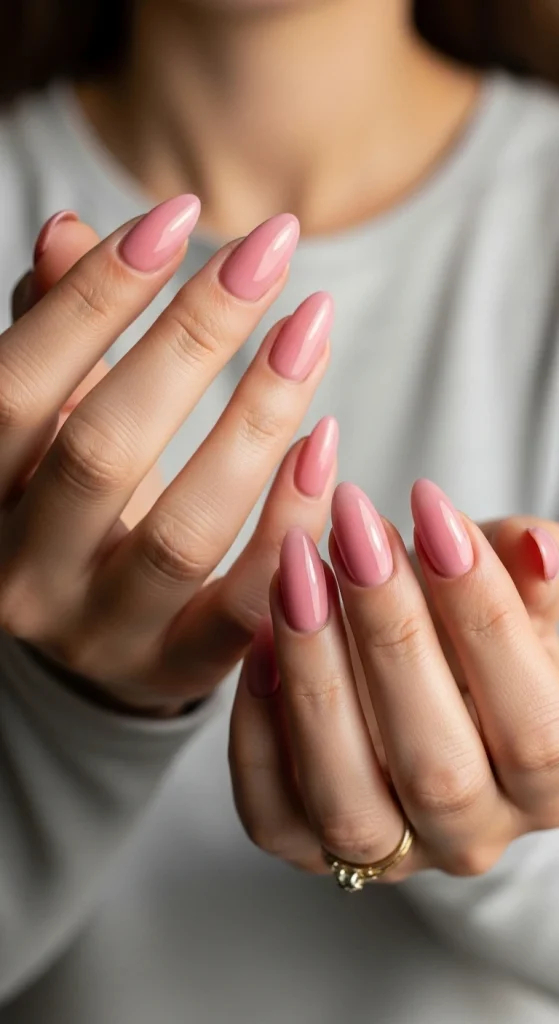 Blush Pink with a Glossy Finish