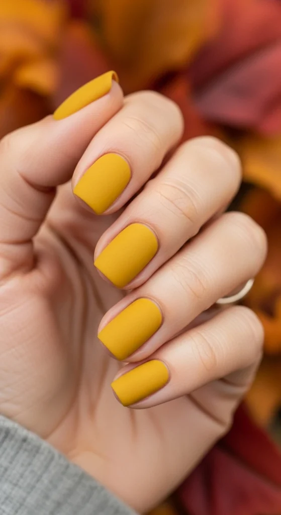 Bold Mustard Matte for Autumn Energy