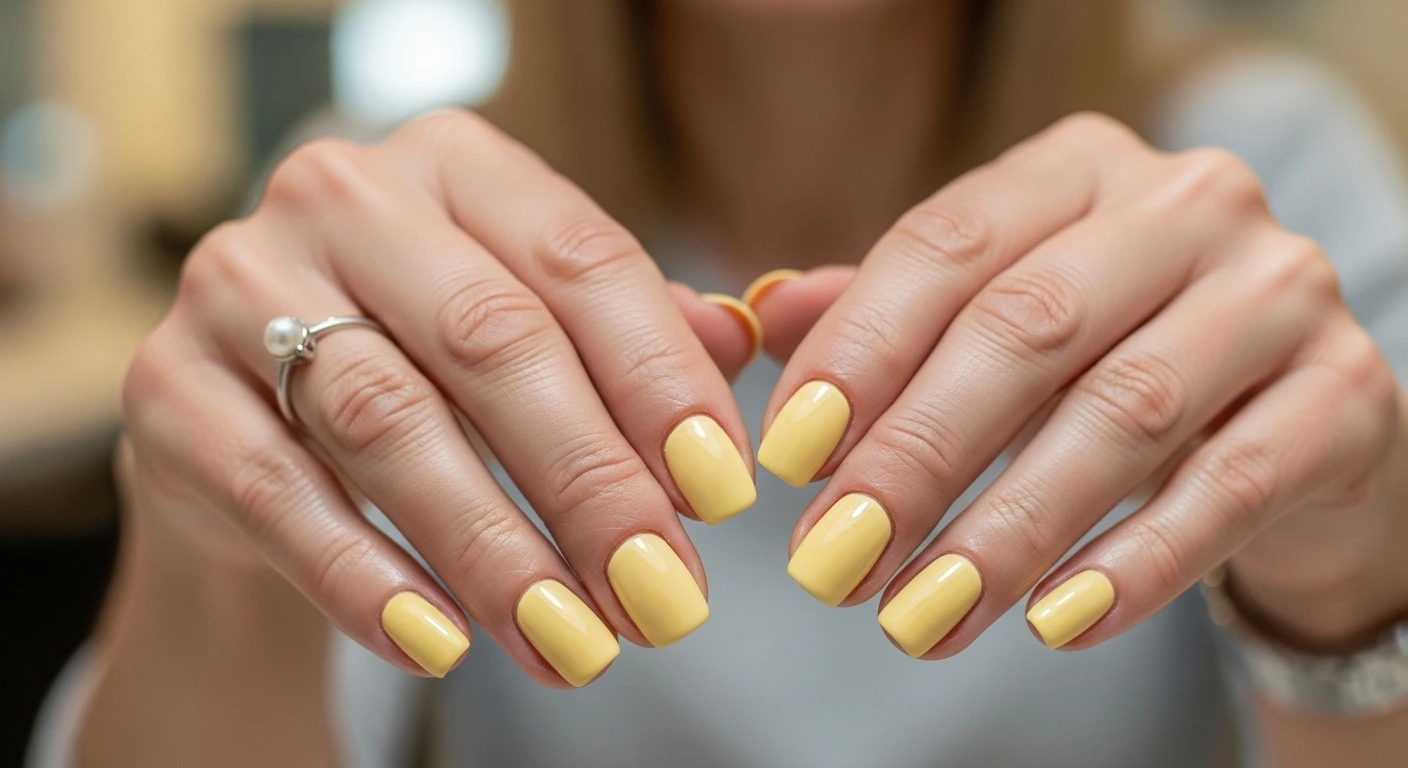 Butter Yellow Nails