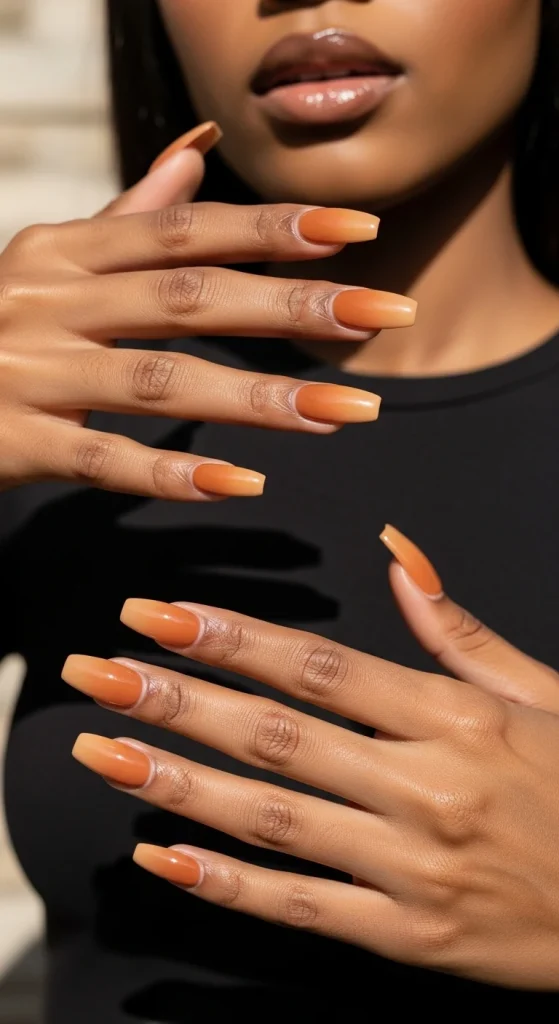 Caramel Ombre for a Soft, Gradient Glow