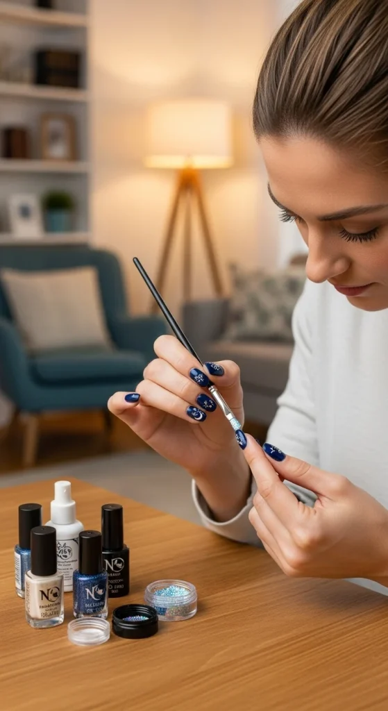 Celestial Glitter Nails – Inspired by the Night Sky
