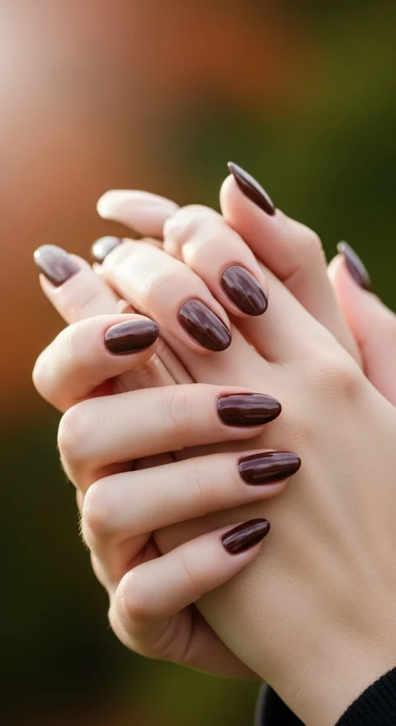 Chocolate Brown Nails