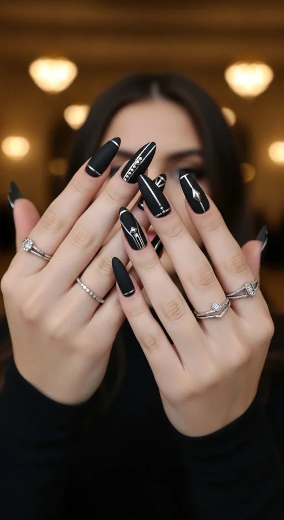 Chrome Accents for Edgy Glam