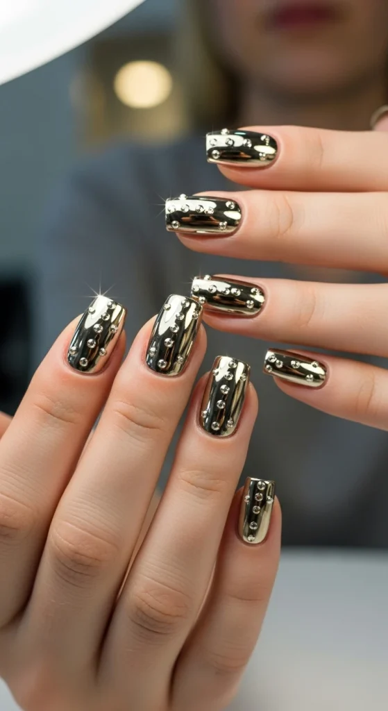 Chrome Dots That Catch the Light