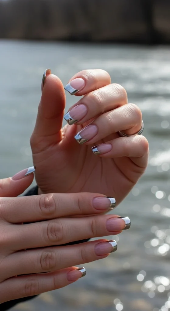 Chrome Micro French Accents